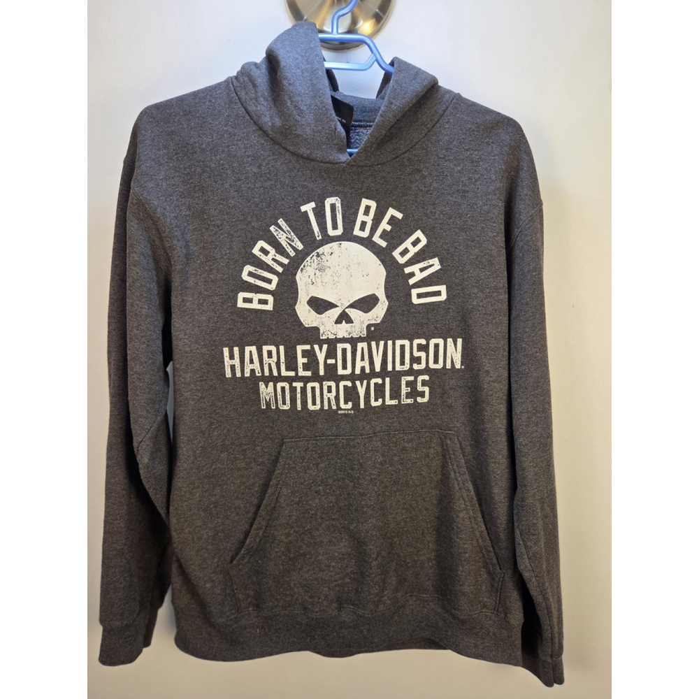 Harley-Davidson Men's Hoodies Size Medium Gray RPM Saguenay Pre-Owned